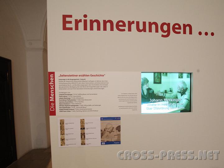 2009.04.24_16.15.07.jpg - Zeitzeugnisse lterer Gemeindebrger Seitenstettens aus verschiedenen Berufsgruppen sind als Videoaufzeichnungen zu sehen.