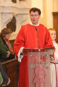 OrgelWeihe in St.Veit durch Abt Petrus Evangelium gelesen von Diakon P.Dominik Riegler.