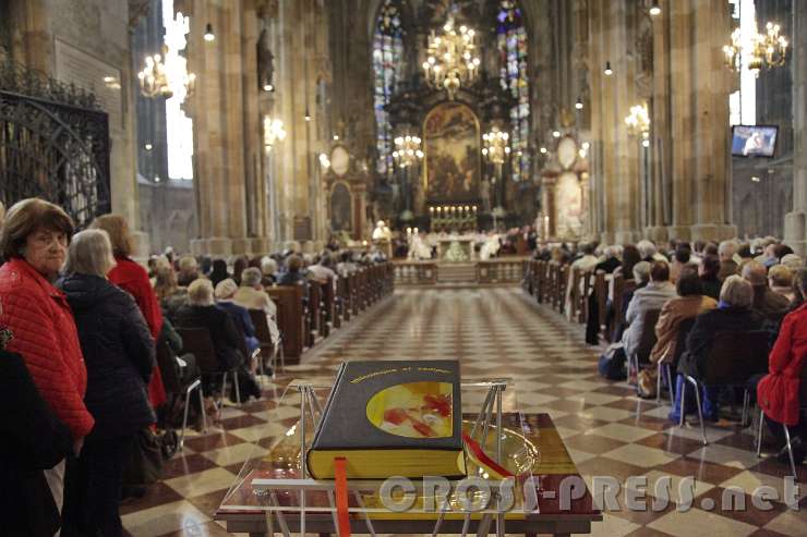 2015.09.26_15.41.31.jpg - Dieses Evangeliar ging während der Messe "von Hand zu Hand".