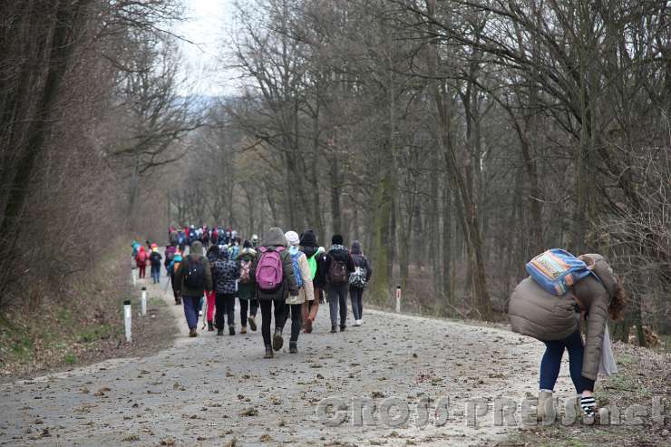 2016.03.12_09.49.32.jpg - Die asphaltierte Straße bekam auch was ab von den vielen gatschigen Schuhsohlen.