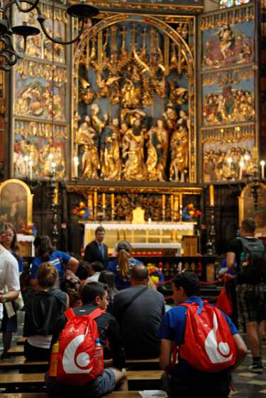 WeltJugendTag Krakau 2016 In der Marien-Basilika.