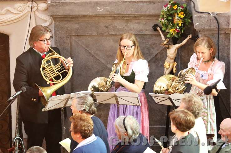 2016.09.17_15.19.32.JPG - Bläserterzett aus dem Weinviertel: rechts Eva Mathias, ebenfalls Mitarbeiterin des Radios.